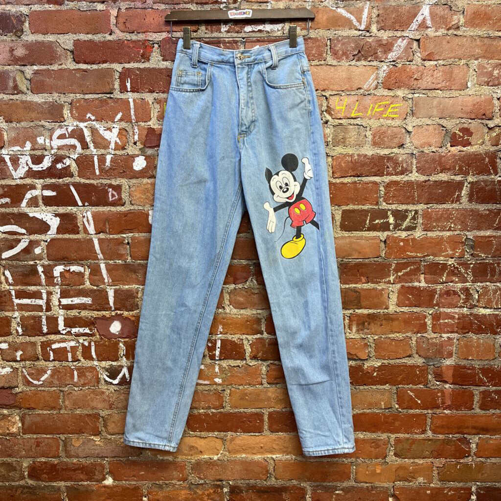 Vtg Mickey Mouse Jeans Blue Size 3 (24)