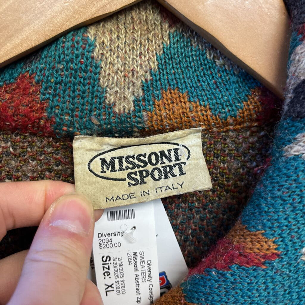 Missoni Abstract Zip Up Sweater Multi XL