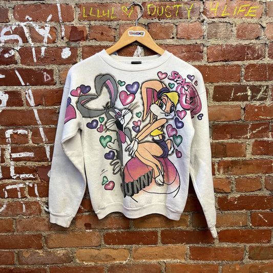 Vintage Space Jam Air Brush Graphic Crewneck Size S