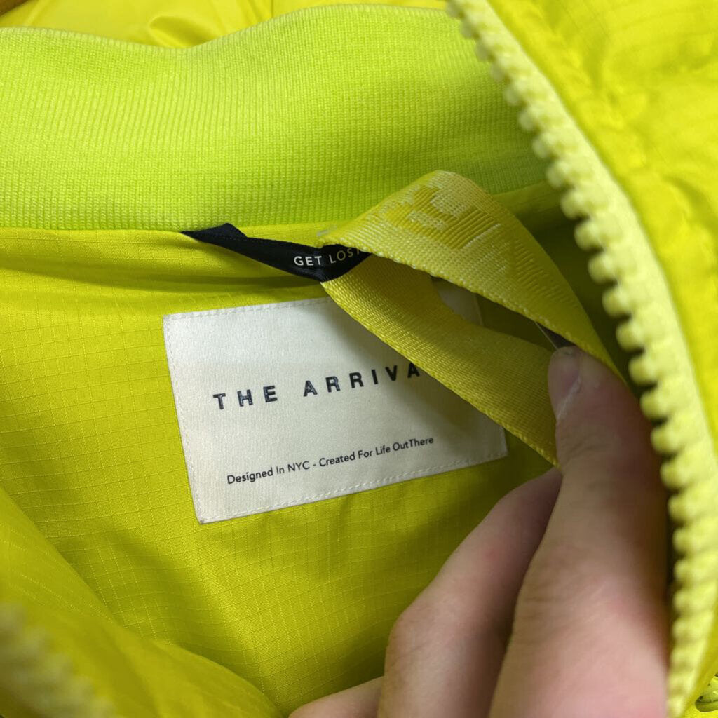 The Arrivals NYC Neon Yellow Down Puffer Jacket Medium