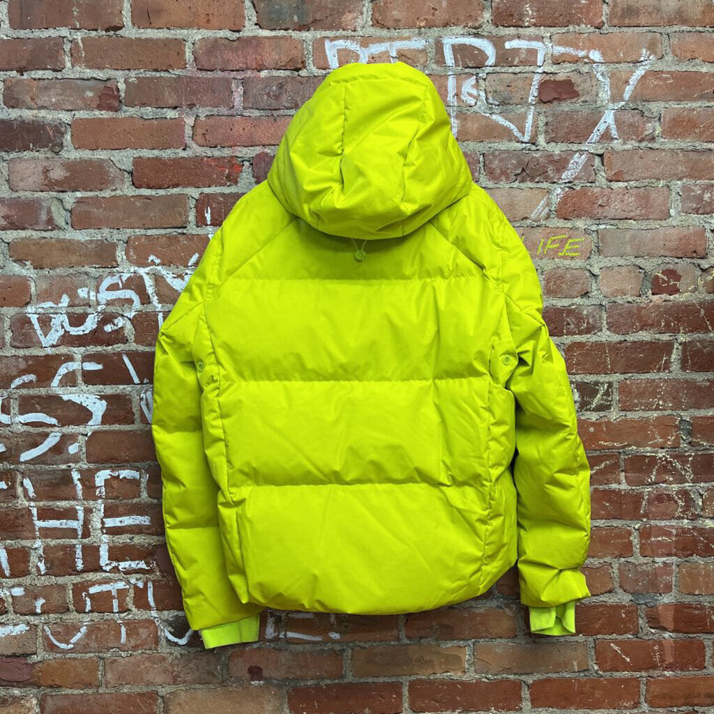 The Arrivals NYC Neon Yellow Down Puffer Jacket Medium