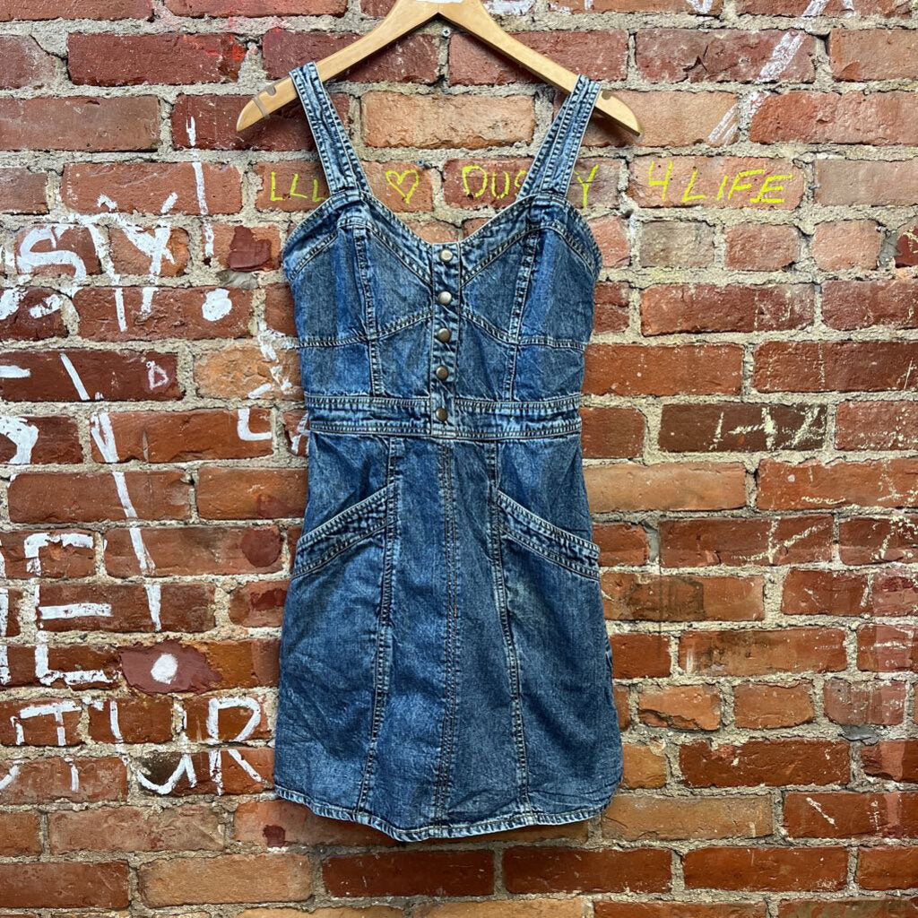 Japna Denim Mini Dress Blue Size M