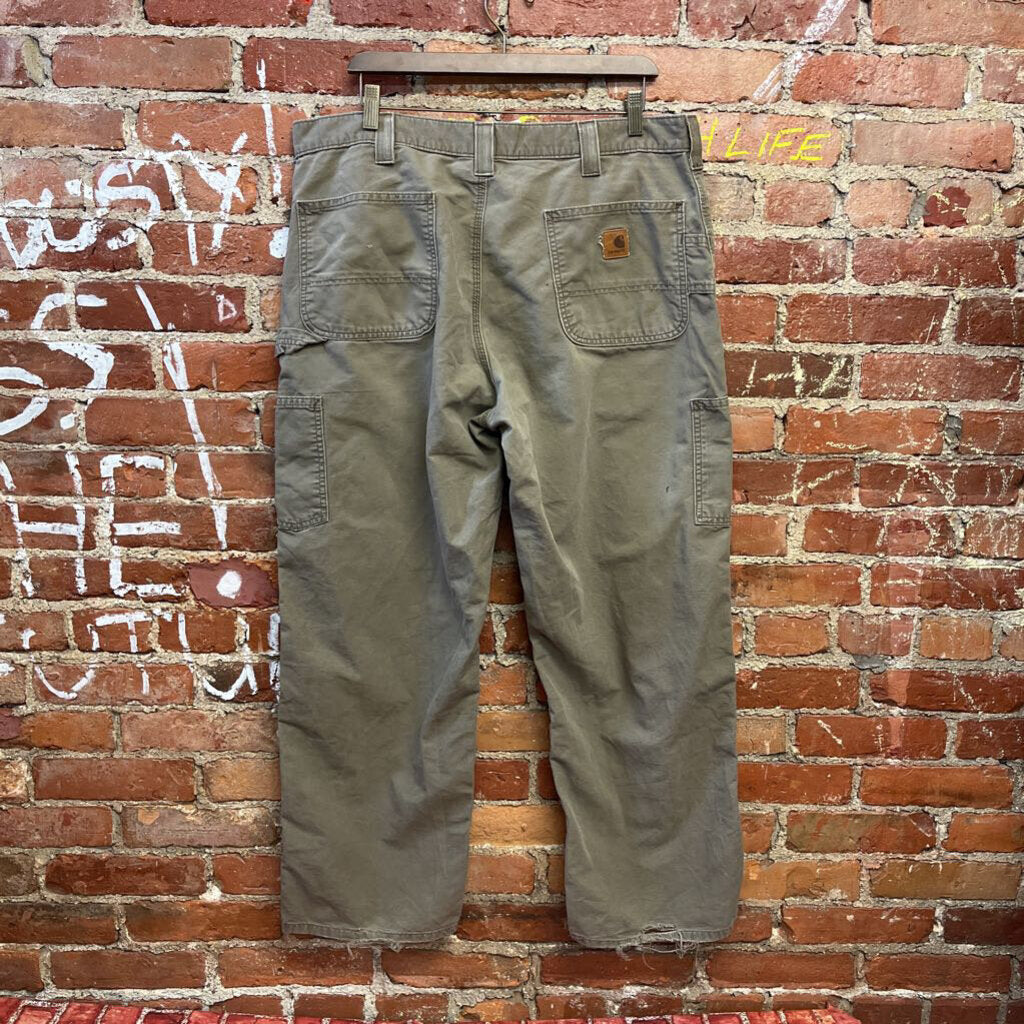 Carhartt Wide Leg Cargo Pants Grey Size 38x30