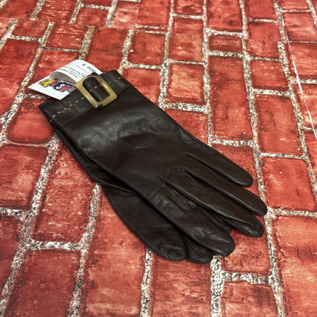 Nine West Brown Leather Gloves