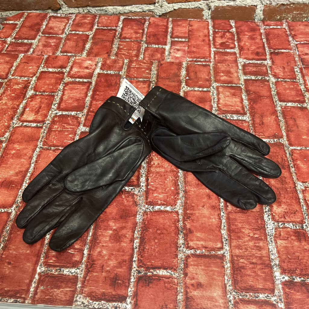 Nine West Brown Leather Gloves