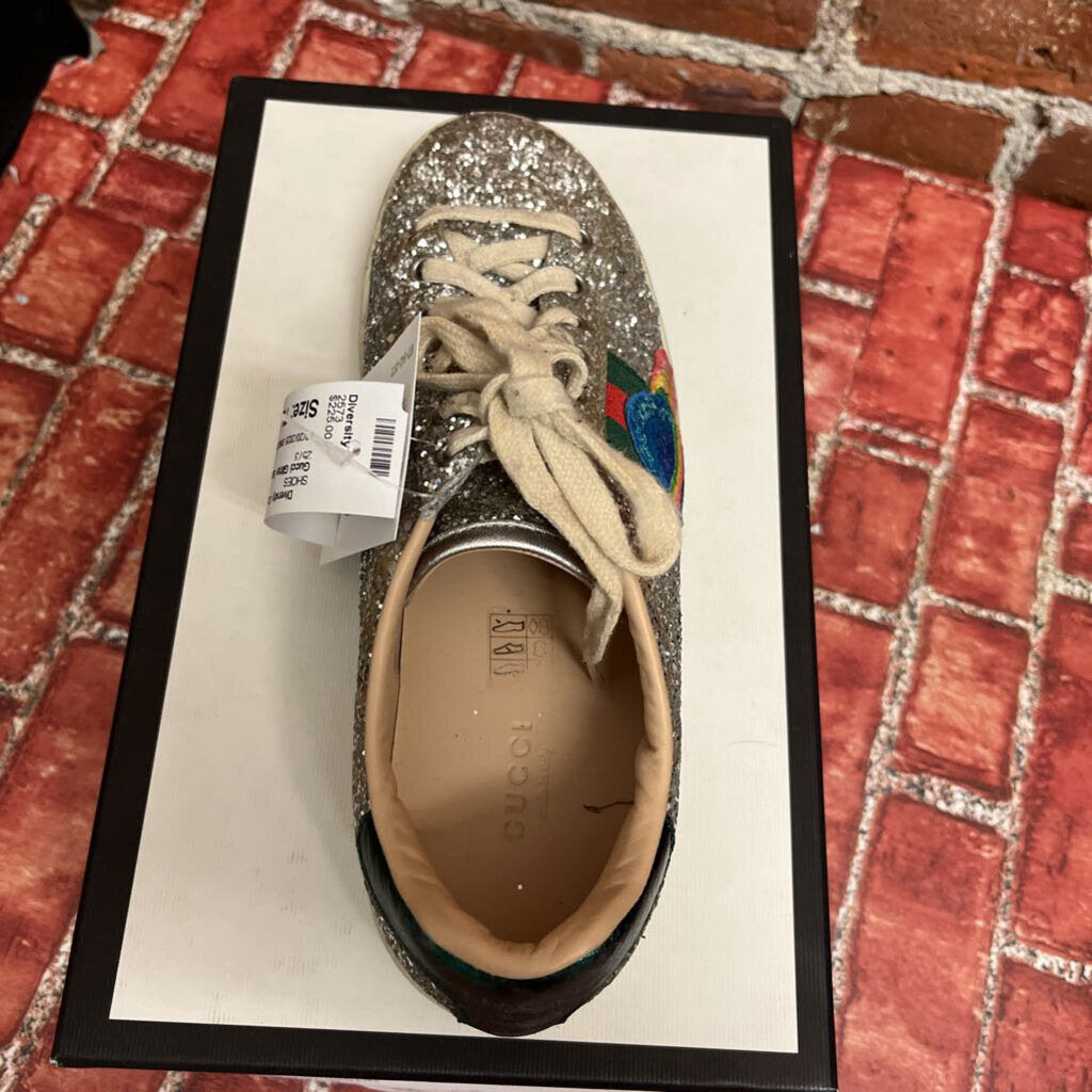 Gucci Glitter Saturn Sneakers Silver Size 37.5 (7L)