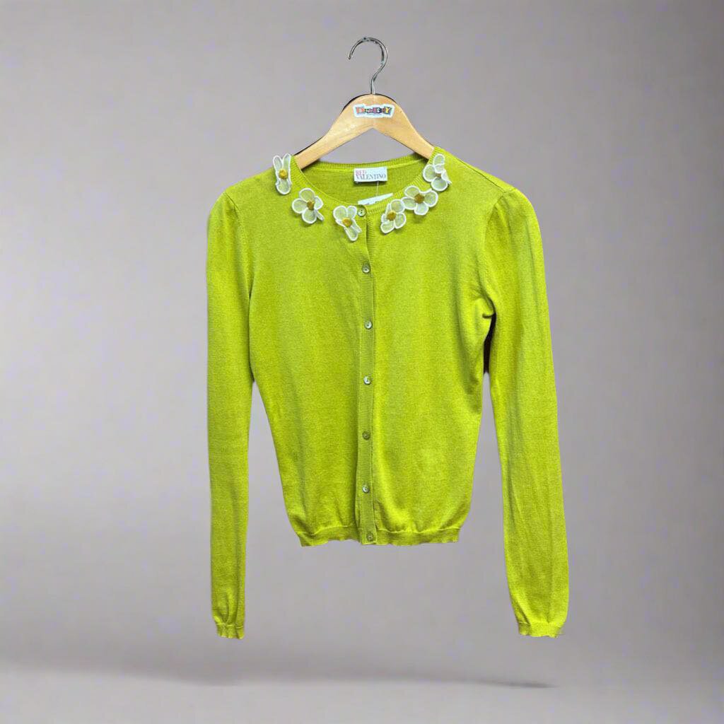 Valentino Green Cardigan Sweater Size S