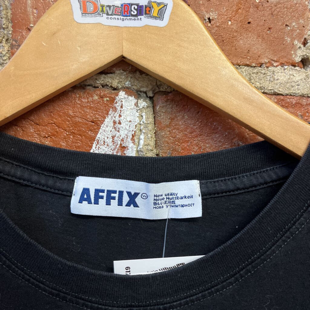 AFFIX Graphic Tee Black Size Large