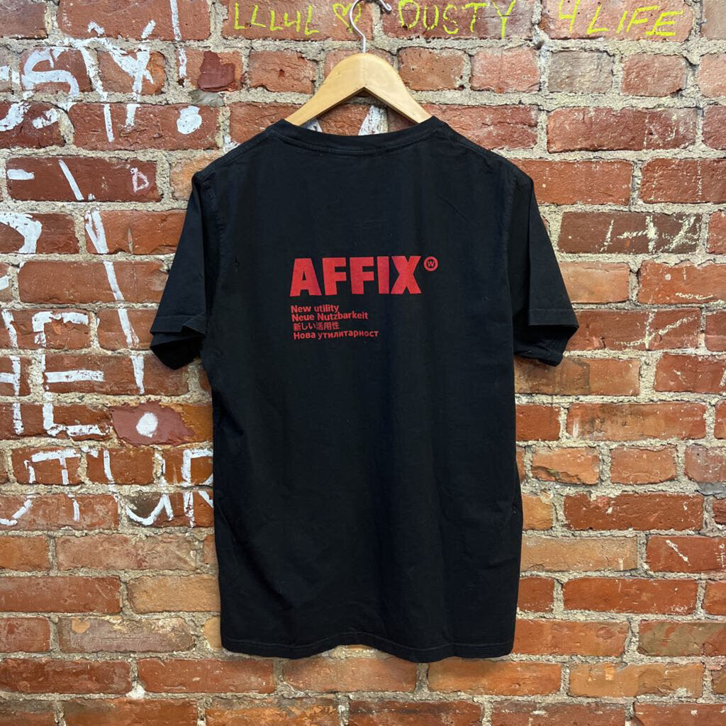 AFFIX Graphic Tee Black Size Large