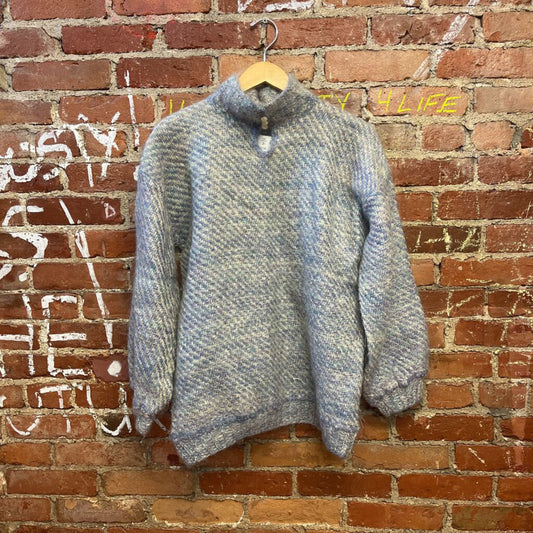 Vintage Mohair Knit Sweater Blue Size L