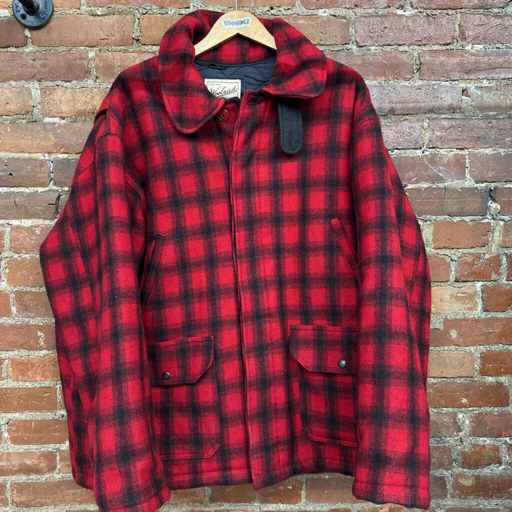 Woolrich Plaid Heavy weight Jacket red Size 2XL