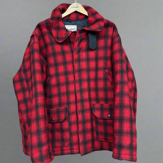 Woolrich Plaid Heavy weight Jacket red Size 2XL