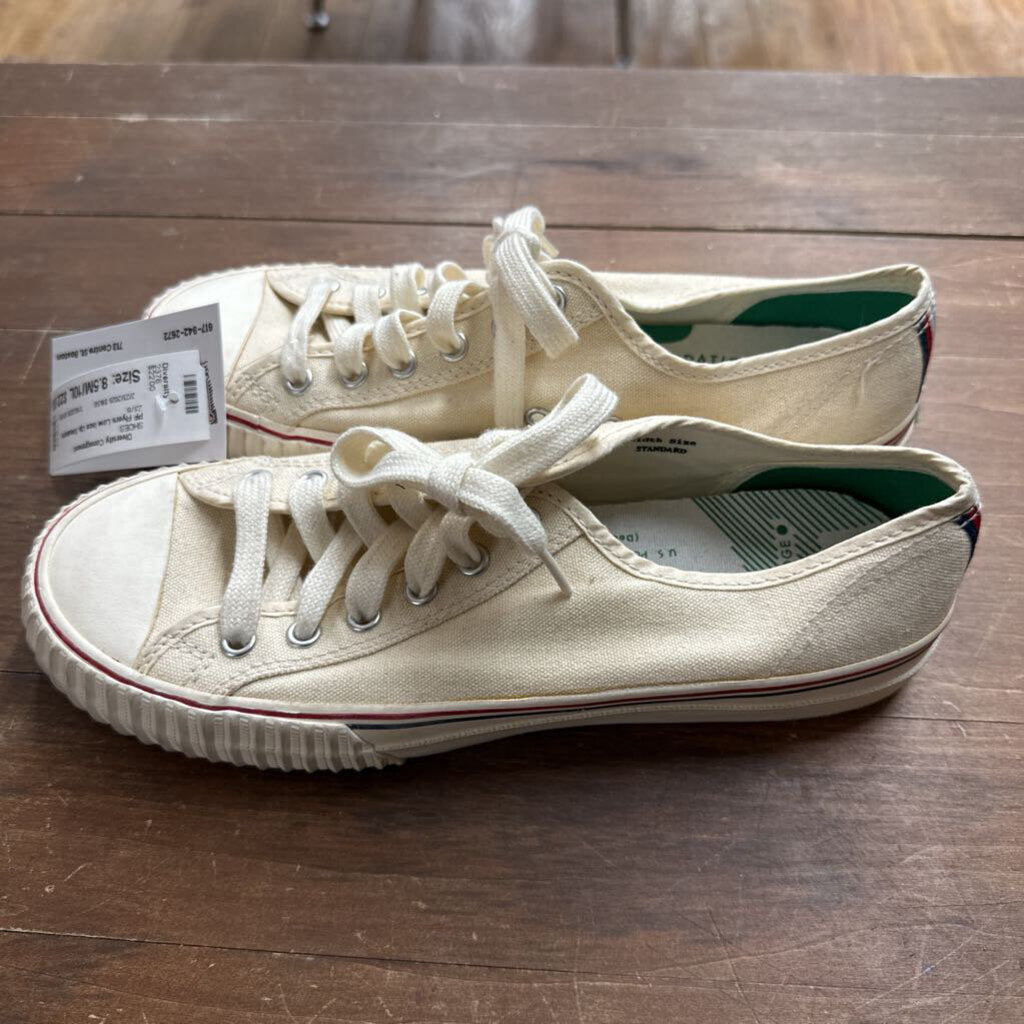 PF Flyers Low lace Up Sneakers Cream Size 8.5M/10L