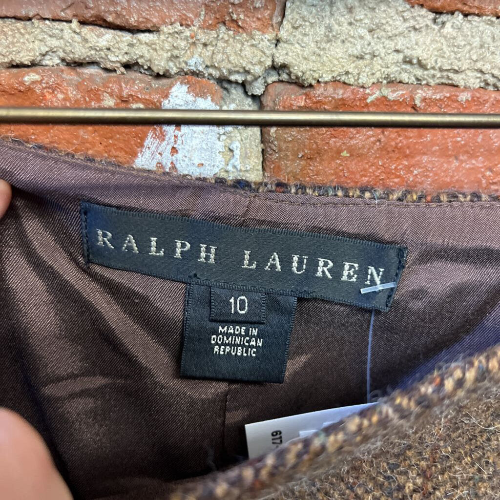 Ralph Lauren black Label Wool midi Skirt Brown Size 10