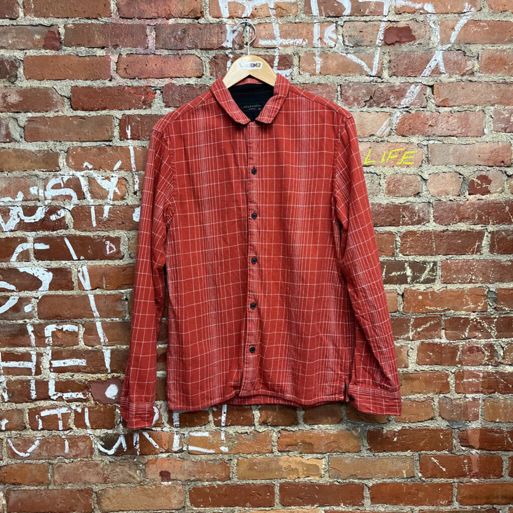 Allstaints Window Pain Button Up Red Size M