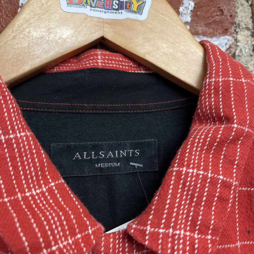 Allstaints Window Pain Button Up Red Size M