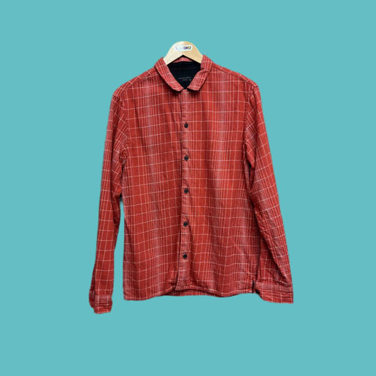 Allstaints Window Pain Button Up Red Size M