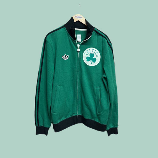 Vintage Adidas Celtics Track Jacket Green Size M