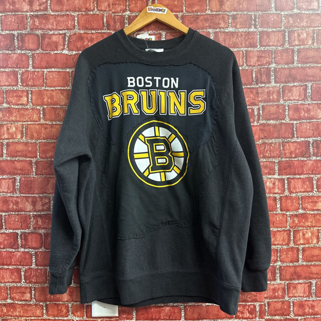 Boston Bruins Patchwork Crewneck black Size L