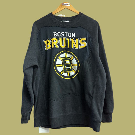 Boston Bruins Patchwork Crewneck black Size L