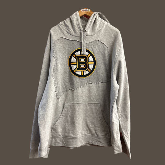 Boston Bruins Patchwork Hoodie Grey Size 3XL