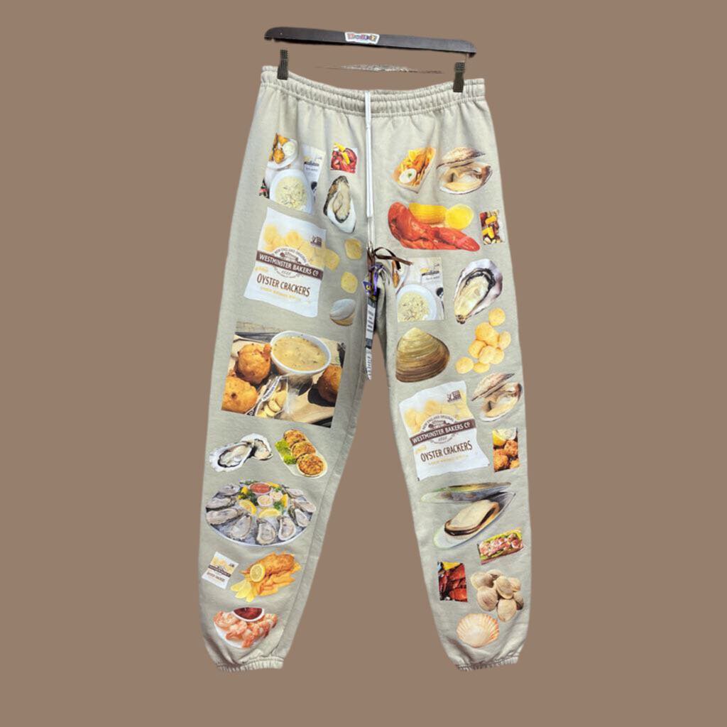 Local Art AOP Clam Bake Sweatpants beige Size M