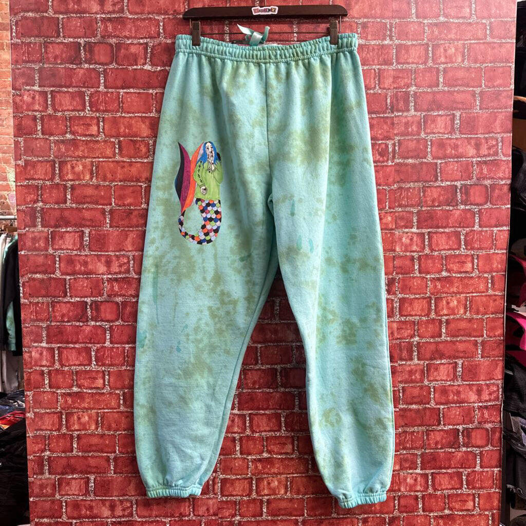 Local Art Billie Eilish Sweatpants Blue Size L