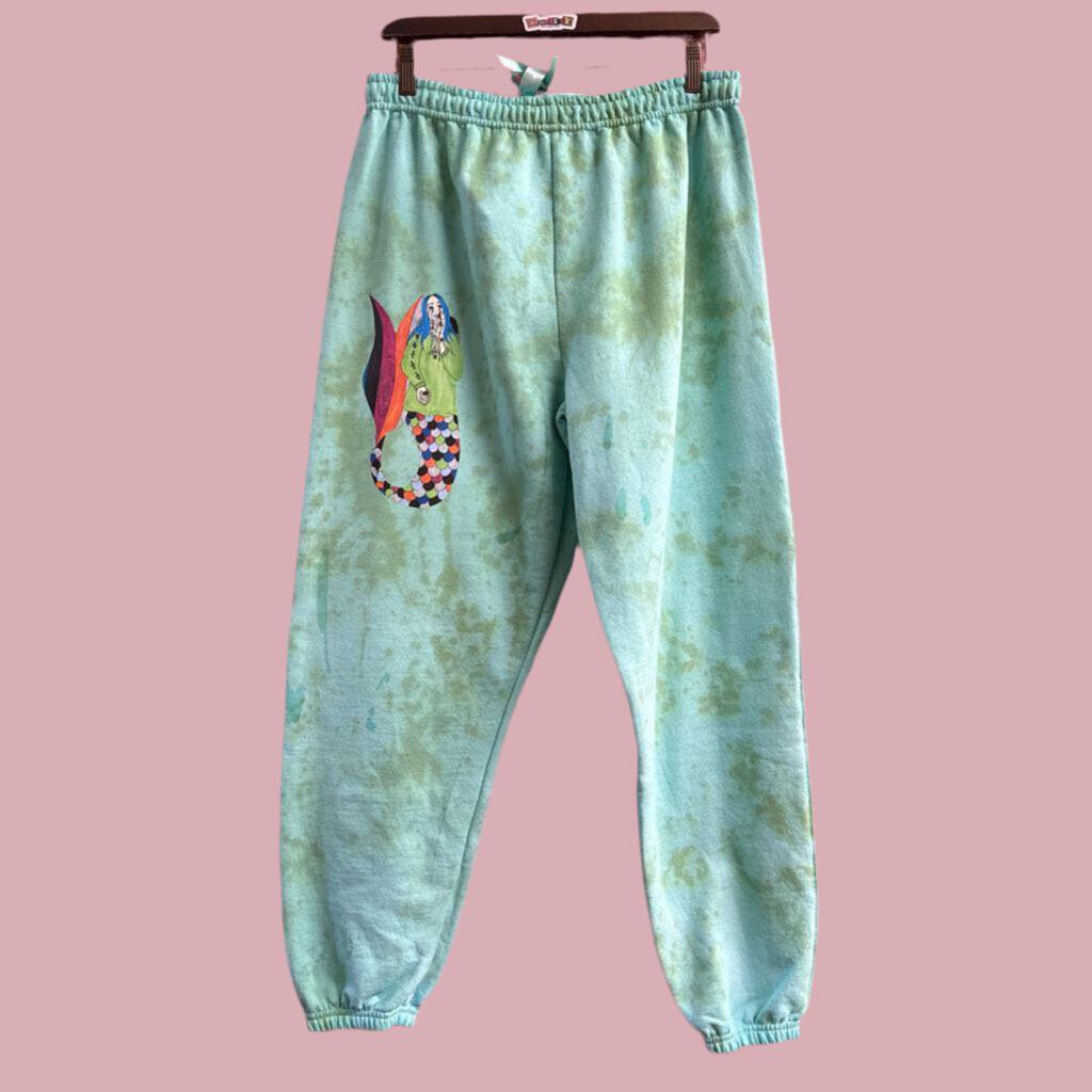 Local Art Billie Eilish Sweatpants Blue Size L