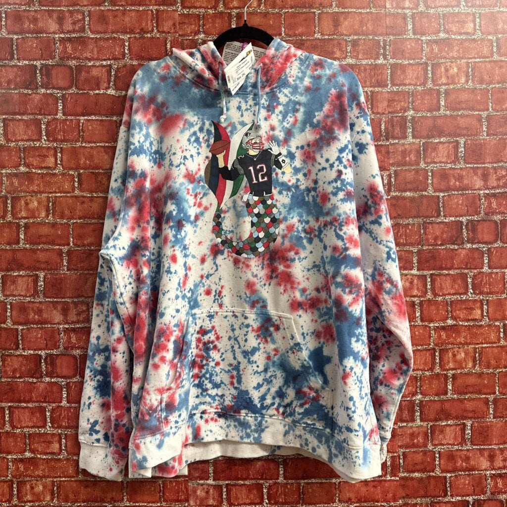 Local Art Patriots Hoodie Blue Red Size 2XL