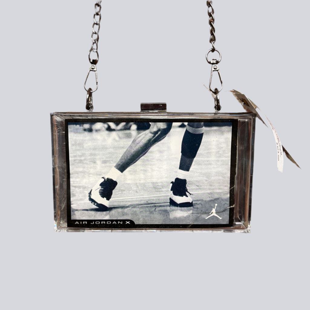 Local Art Wild World Of AK Vintage Jordan Card Resin Bag