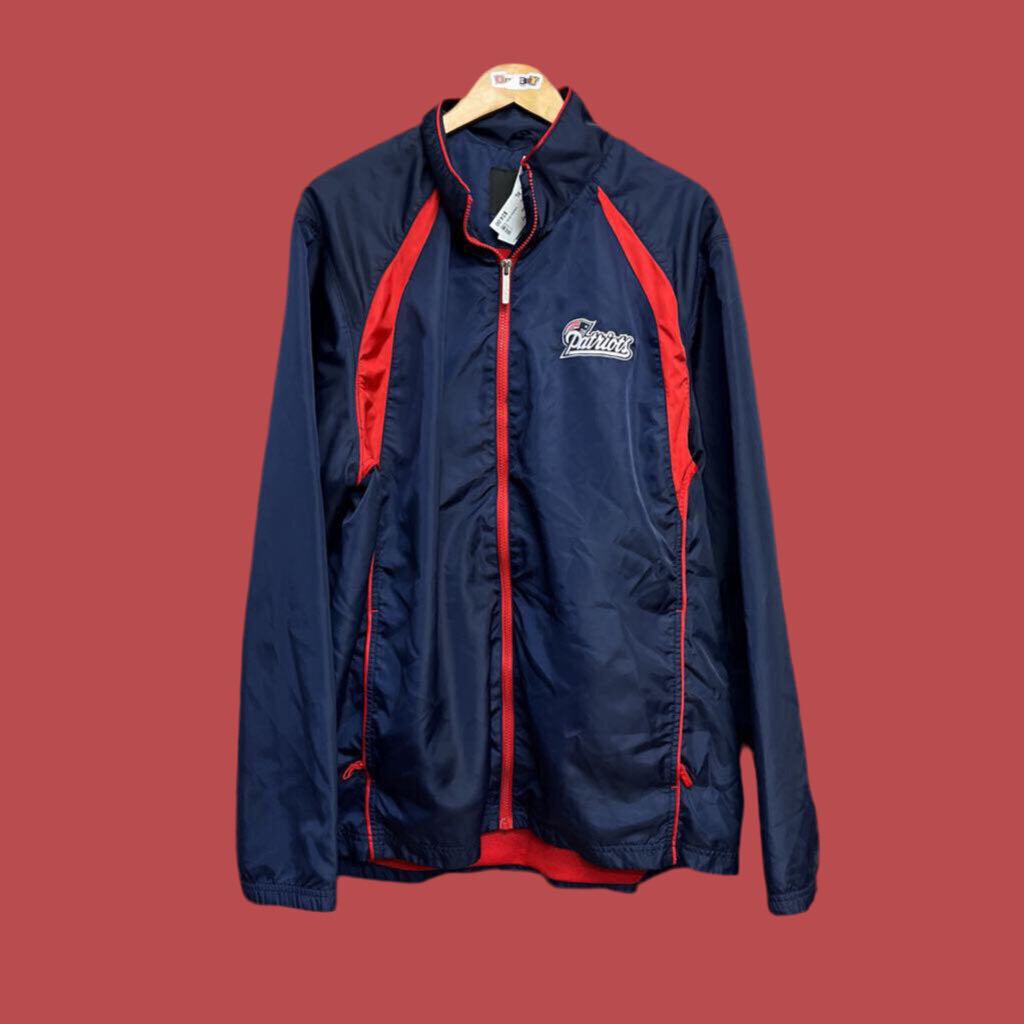 Reebok Patriots Blue Windbreaker Jacket Size XL