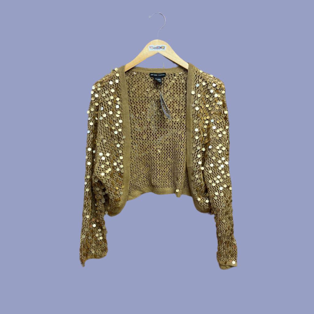 New York and Co Sequin cardigan Brown Size L/XL