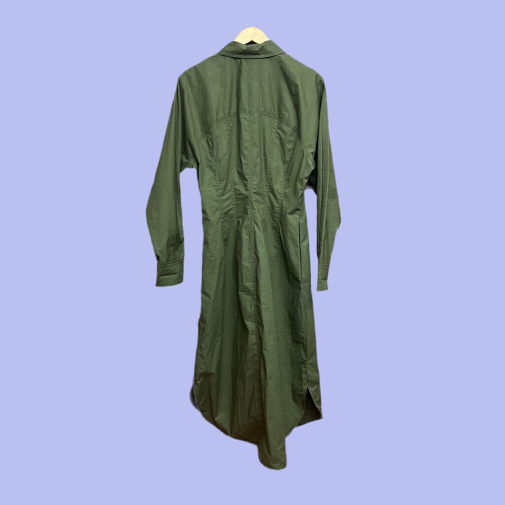 COS Maxi Dress Button Front Green Size 6