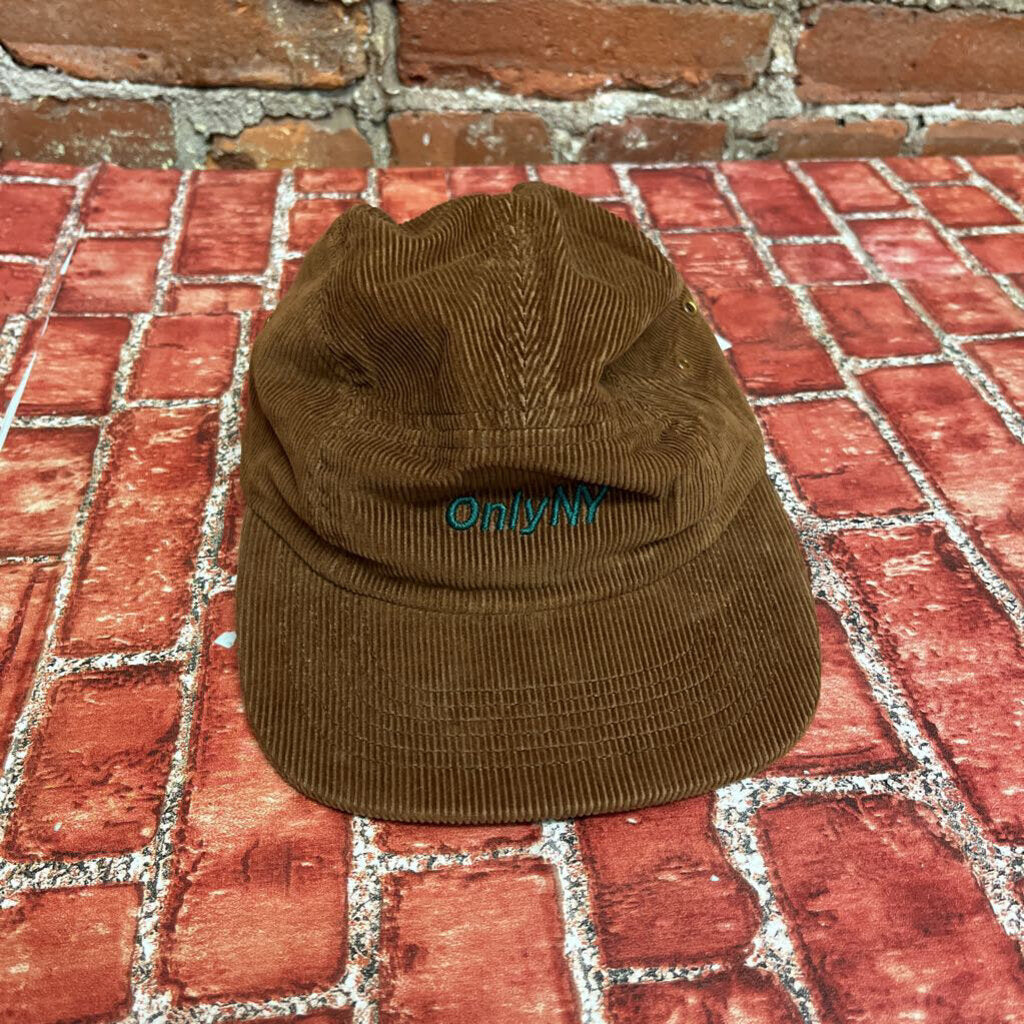 Only NY Corduroy 5 Panel Hat Brown Strapback