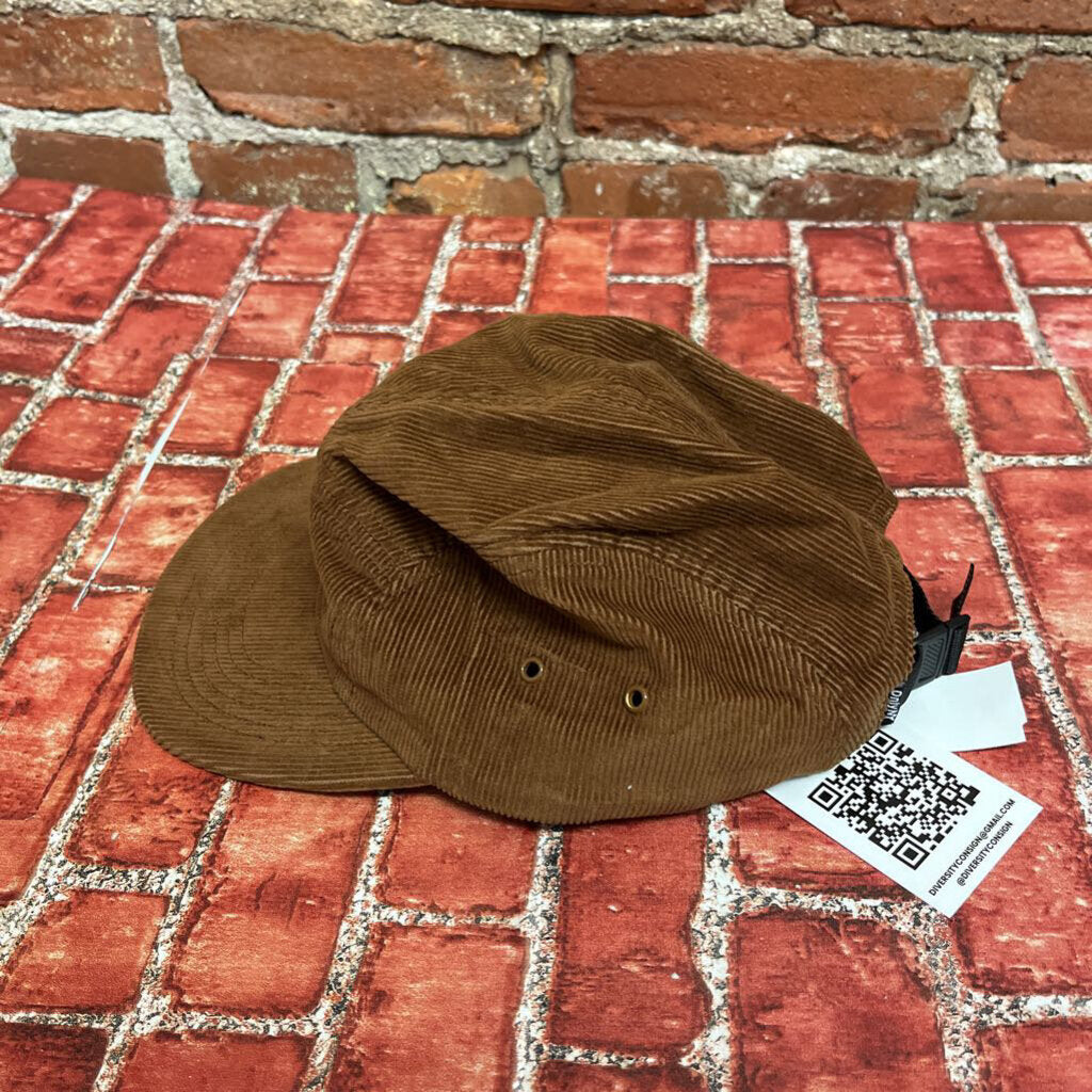 Only NY Corduroy 5 Panel Hat Brown Strapback