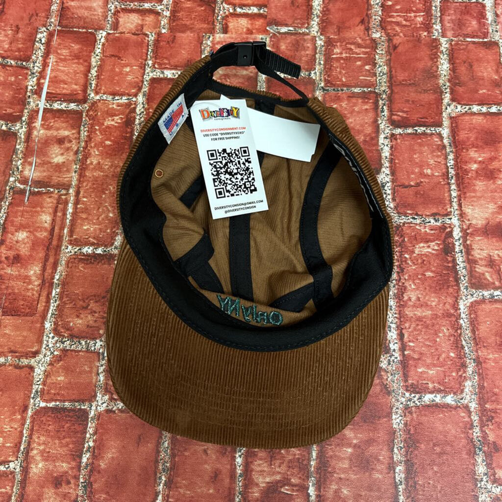 Only NY Corduroy 5 Panel Hat Brown Strapback