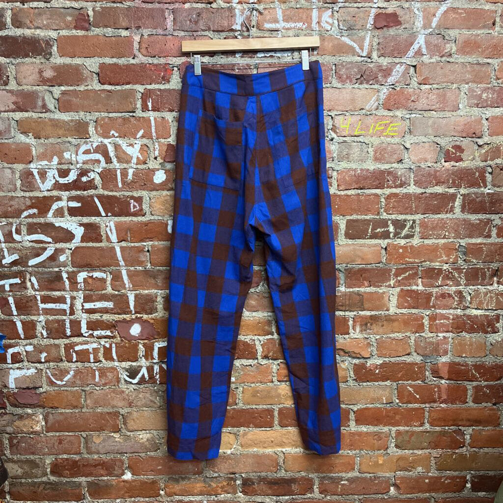 Ali Golden Plaid Trousers Size Large