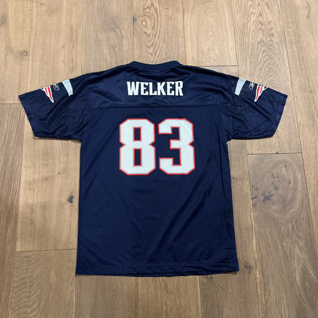 Patriots Wes Welker Super Bowl Jersey Blue Size S