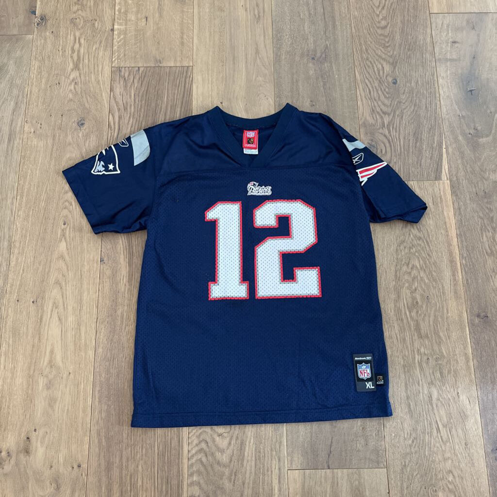 Tom Brady Patriots Jersey Blue Size S