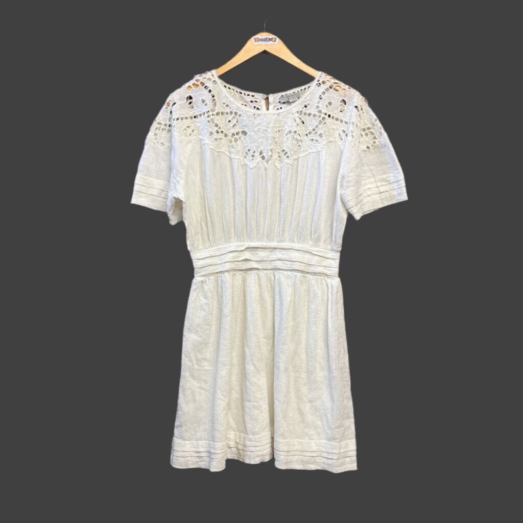 All Saints Lace Mini Dress White 2(S)