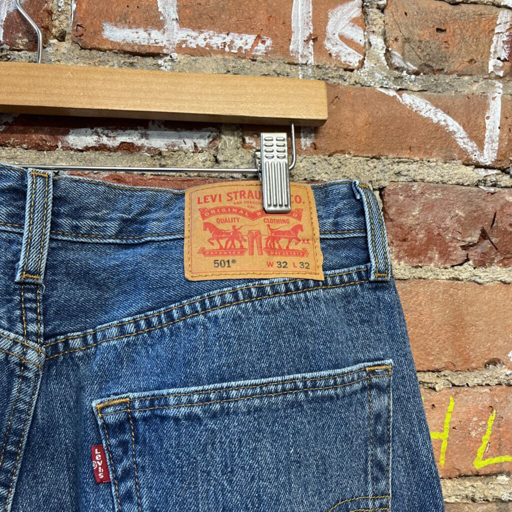 Levis 501 Straight Leg Jeans Blue 32x32