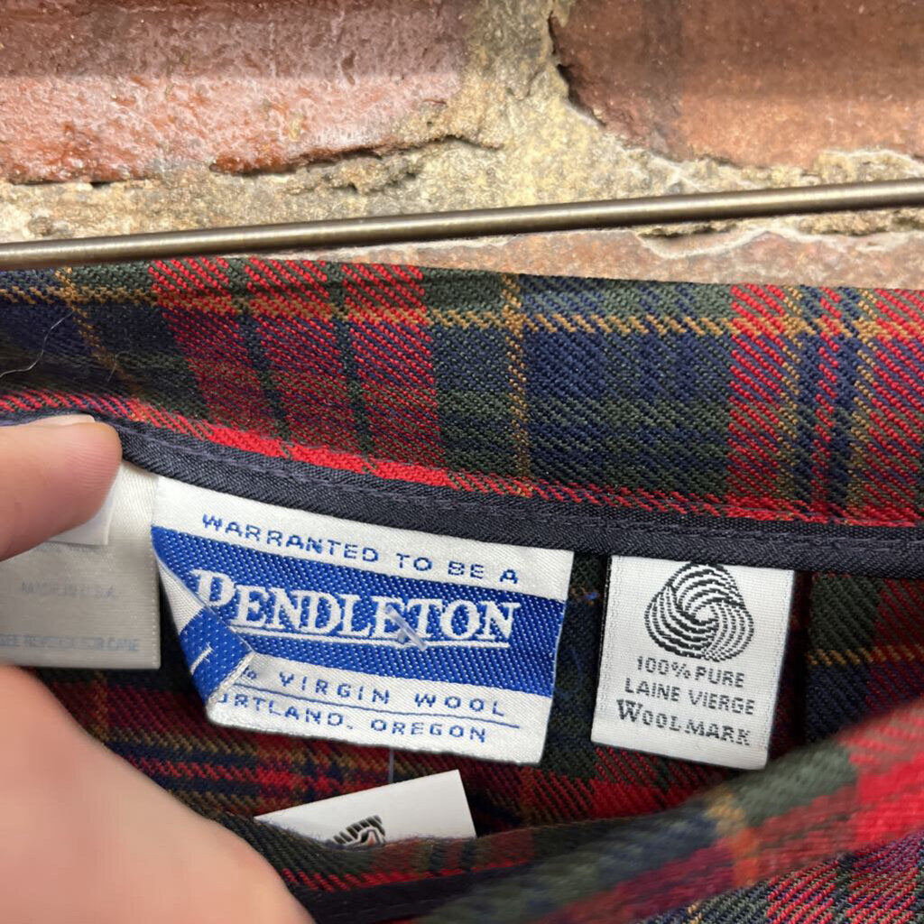 Pendleton Plaid Maxi Skirt Red/Grn 16