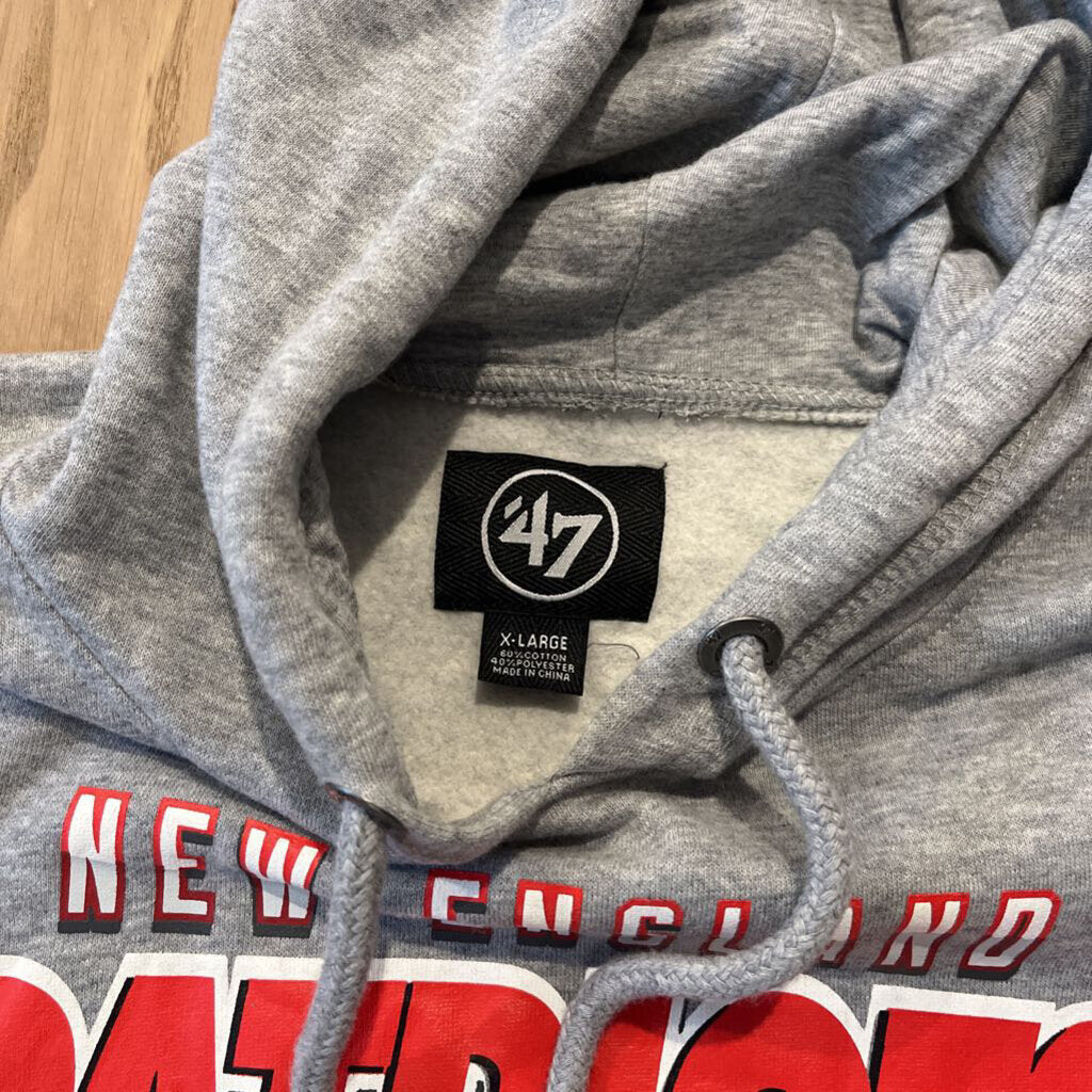 NWT Patriots 47 Brand Hoodie Grey Size XL