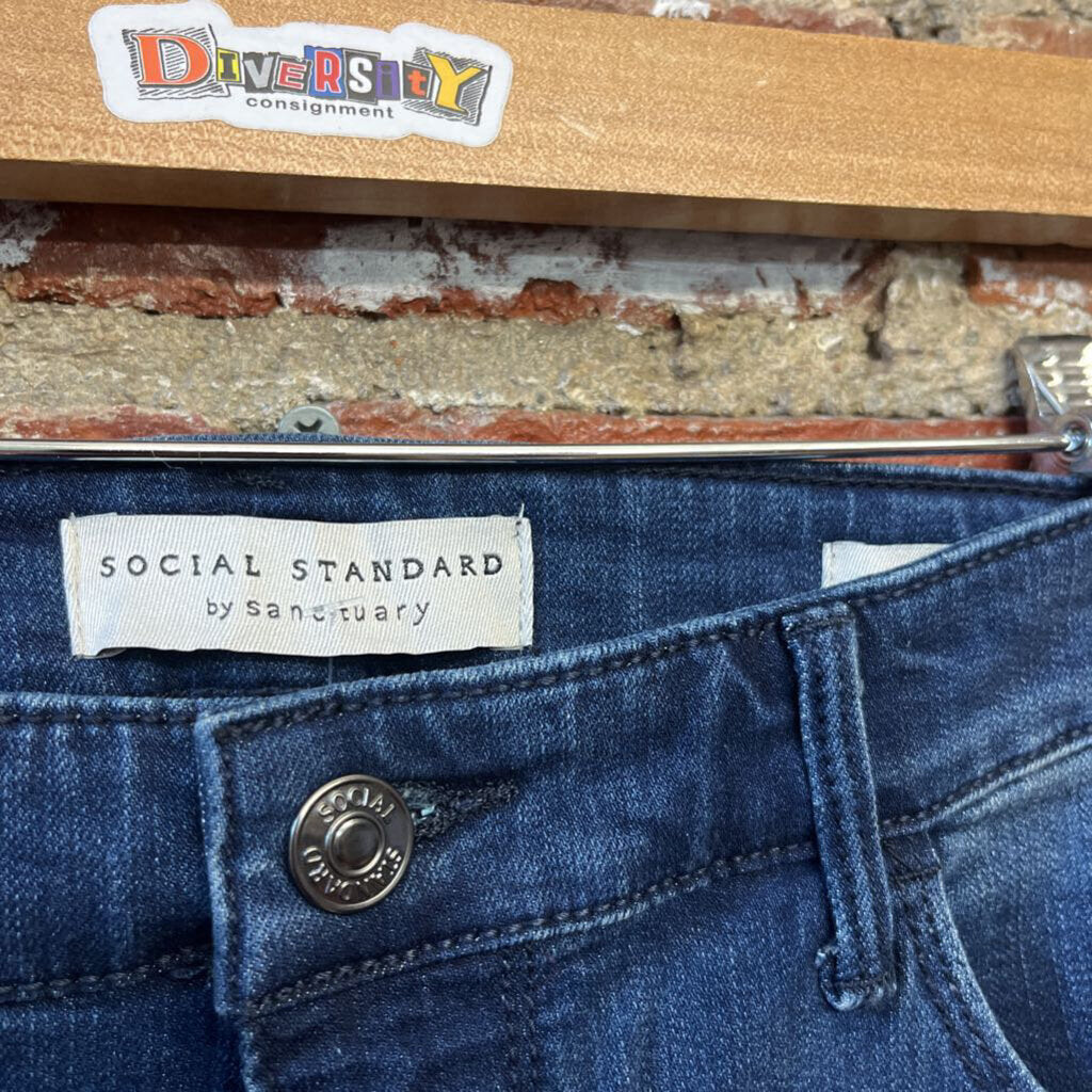 Social Standard Straight Leg Jeans Blue 8