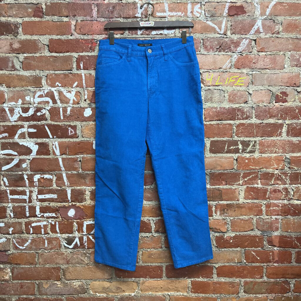 Lucky Brand Straight Leg Cord Pants Blue 6