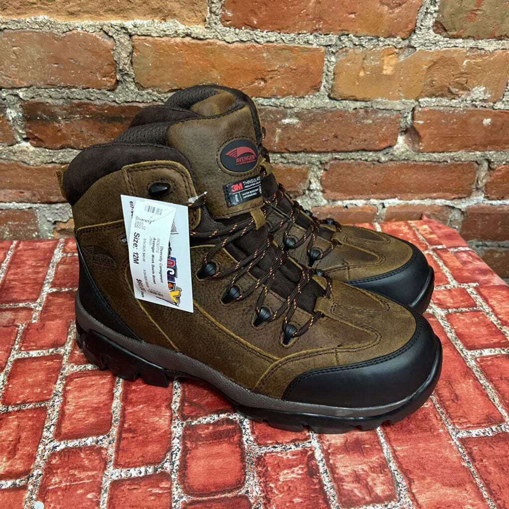 Avenger Work Boots Brown Size 12