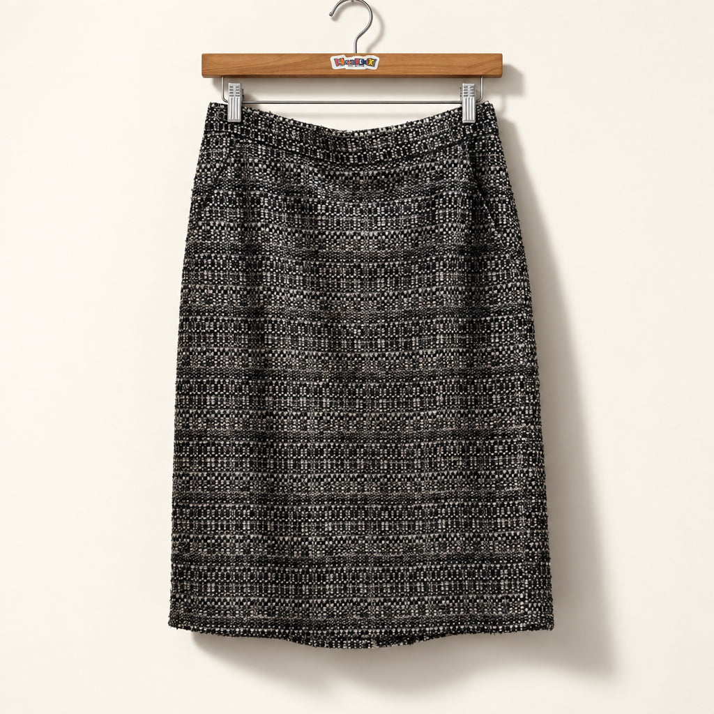 NWT MaxMara Textured Midi Skirt Grey Size 8