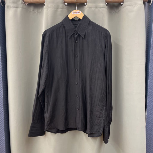 Hugo Boss Silk Button Up Black Size Medium Mens