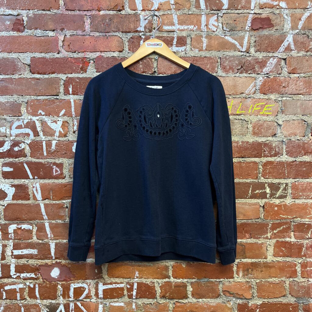 Madewell Embroidered Crewneck Navy Size M