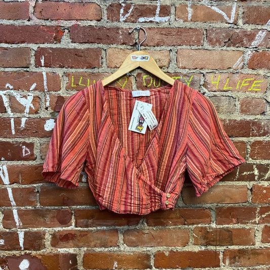 Tesoro Striped Crop Top Size Small